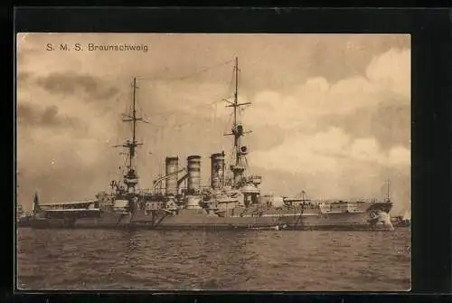 AK S. M. S. Braunschweig, Kriegsschiff