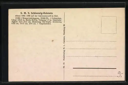 AK Linienschiff SMS Schleswig-Holstein