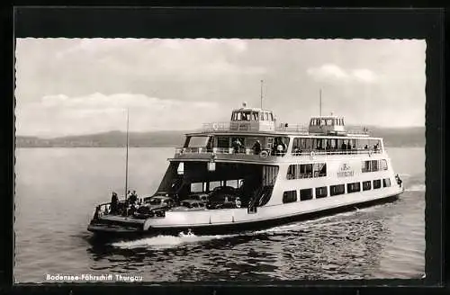 AK Bodensee-Fährschiff Thurgau