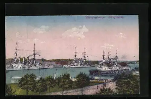 AK Wilhelmshaven, Kriegsschiffe im Kriegshafen