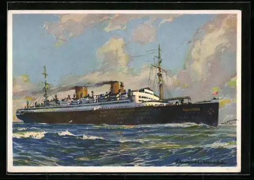 Künstler-AK Schnelldampfer Columbus, Norddt. Lloyd Bremen