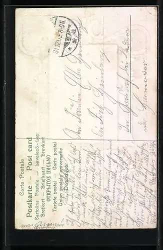 AK Neujahrsgruss mit Kalenderblatt, 1. Januar