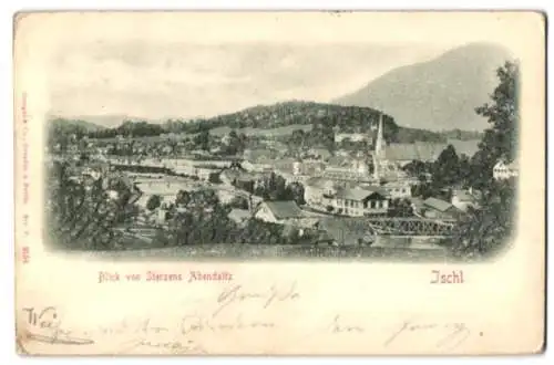 Relief-AK Ischl, Blick von Sterzens Abendsitz