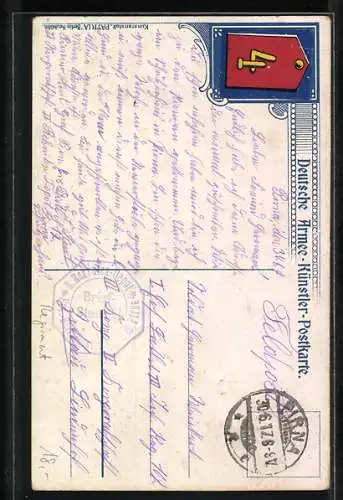 Künstler-AK Anton Hoffmann - München: Soldat des 84. Regimentes in Uniform