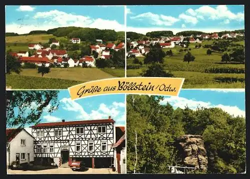 AK Böllstein / Odenwald, Gasthaus zur Post, Ortsansicht