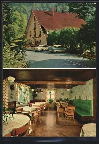 AK Löffingen, Gasthaus Schattenmühle mit Gaststube