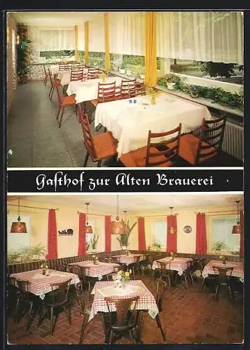 AK Müllheim /Niederweiler, Gasthof-Pension zur Alten Brauerei, Innenansichten, Inh. Fam. Sehringer