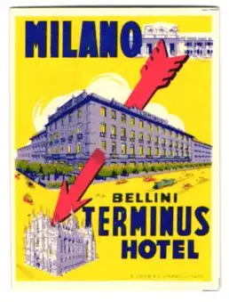 Kofferaufkleber Milano, Bellini Terminus Hotel