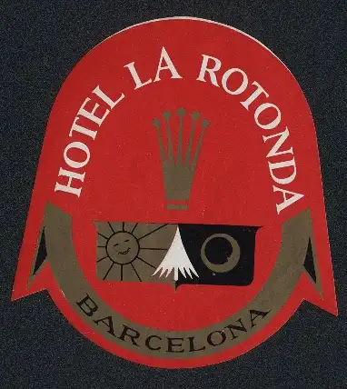 Kofferaufkleber Barcelona, Das Hotel La Rotonda