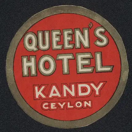 Kofferaufkleber Kandy, Queen`s Hotel