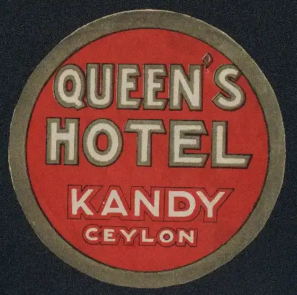 Kofferaufkleber Kandy, Queen`s Hotel