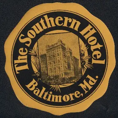 Kofferaufkleber Baltimore, MD, The Southern Hotel