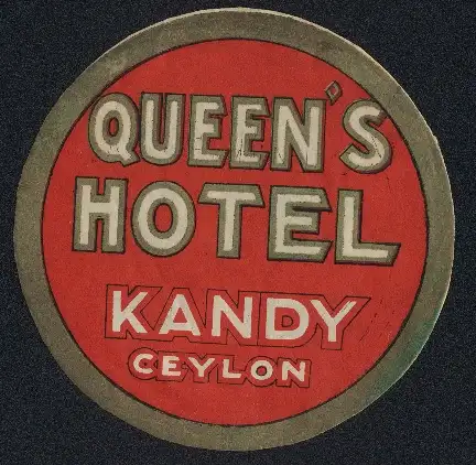 Kofferaufkleber Kandy, Queen`s Hotel