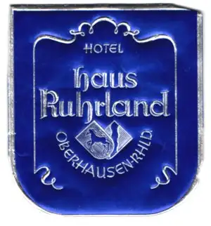 Kofferaufkleber Oberhausen /Rhld., Hotel Haus Ruhrland