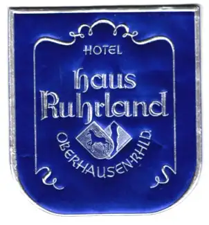 Kofferaufkleber Oberhausen /Rhld., Das Hotel Haus Ruhrland