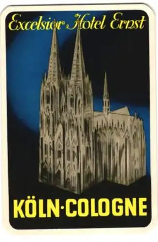 Kofferaufkleber Köln, Excelsior Hotel Ernst, der Kölner Dom