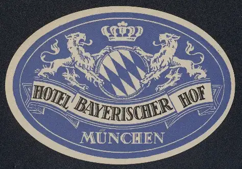 Kofferaufkleber München, Hotel Bayerischer Hof