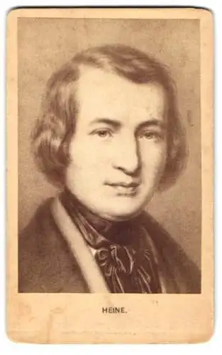 Fotografie Portrait des jungen Heinrich Heine, nach Gemälde