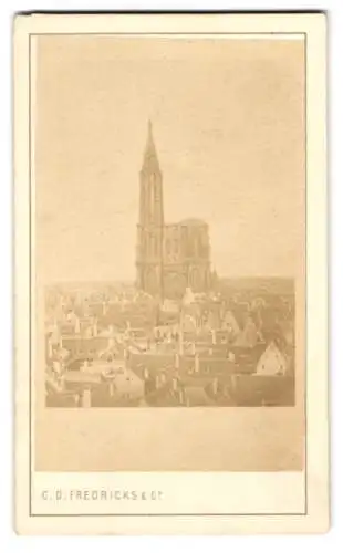 Fotografie C. D. Fredricks & Co., New York, Broadway 587, Ansicht Strassburg, Blick auf das Münster