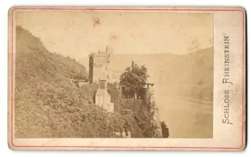 Fotografie unbekannter Fotograf, Ansicht Trechtingshausen, Das Schloss Rheinstein