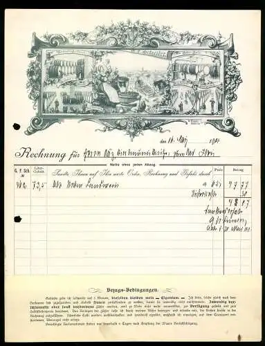 Rechnung Aalen 1901, O. F. Schneider, Weinkellerei und -verkauf, verschiedene Weinkeller