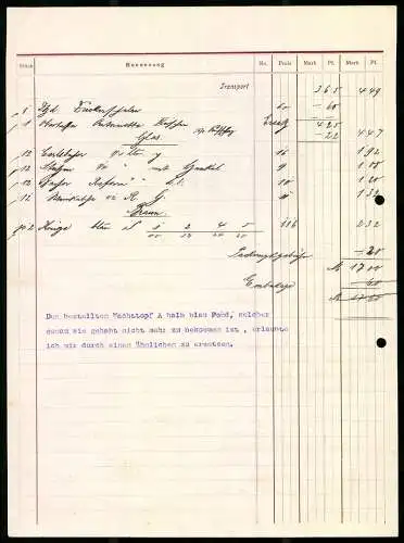 Rechnung Aalen 1906, Stützel-Sachs, Kochgeschirr- und Steingut-Fabrik, Das Firmengelände und die alte Fabrik