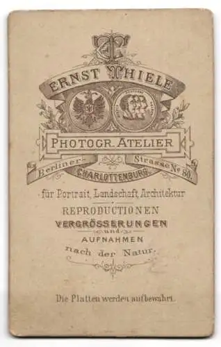 Fotografie Ernst Thiele, Charlottenburg, Berliner Strasse 80, Portrait eines jungen Mannes