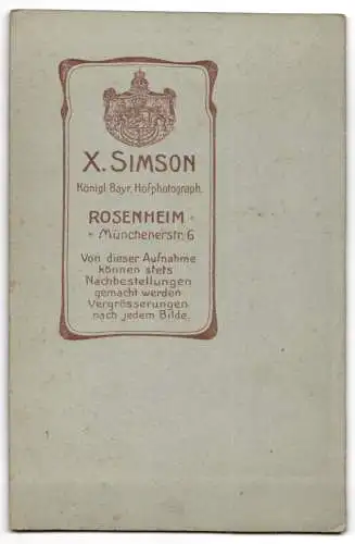 Fotografie X. Simson, Rosenheim, Münchenerstr. 6, Zwei Männer in adretter Kleidung