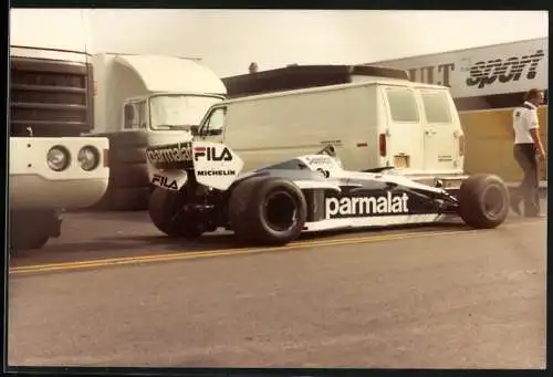 Fotografie Formel 1 Rennwagen Brabham-BMW Startnummer 5 von Nelson Piquet in Silverstone 1983