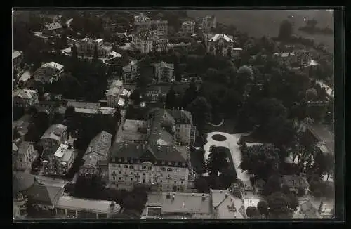 Fotografie unbekannter Fotograf, Ansicht Bad Reichenhall, Fliegeraufnahme im Juli 1928