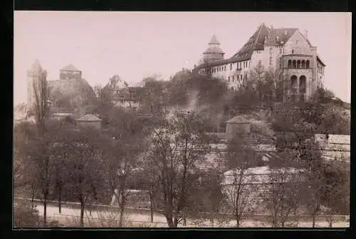 Fotografie unbekannter Fotograf, Ansicht Nürnberg, Nordwest-Seite der Burg