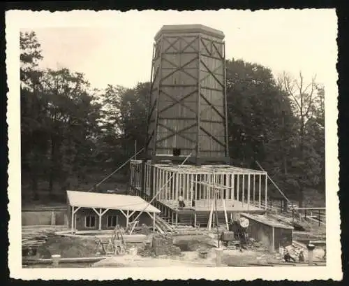 Fotografie unbekannter Fotograf, Ansicht Gladbeck, Baustelle I.G. Farbenindustrie AG Werk Zweckel am 9.10.1936