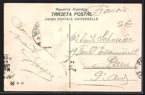 AK Buenos-Aires, Bolsa de Comercio, Strassenbahn