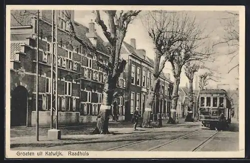 AK Katwijk, Raadhuis, Strassenbahn