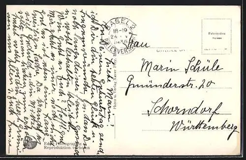 AK Basel, Viadukt und Hallenschwimmbad mit Strassenbahn