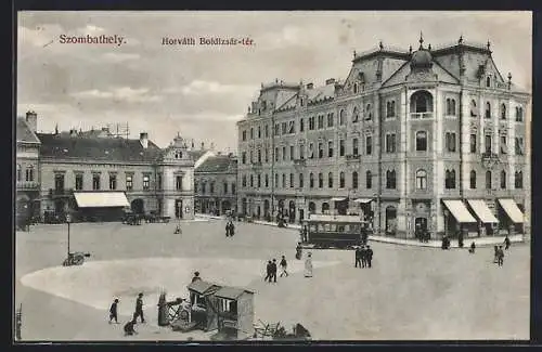 AK Szombathely, Horváth Boldizsár-tér, Strassenbahn