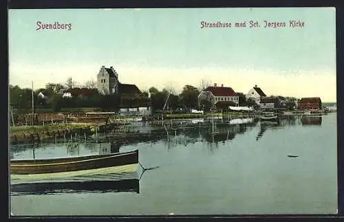 AK Svendborg, Strandhuse med Sct. Jorgens Kirke