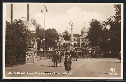 AK Kobenhavn, Tivoli, Promenaden mod Koncertsalen