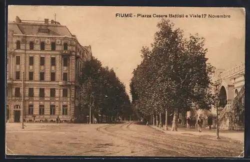 AK Fiume, Piazza CEsare Battisti e Viale 17 Novembre