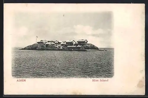 AK Aden, Hint Island, Gebäude auf der Insel