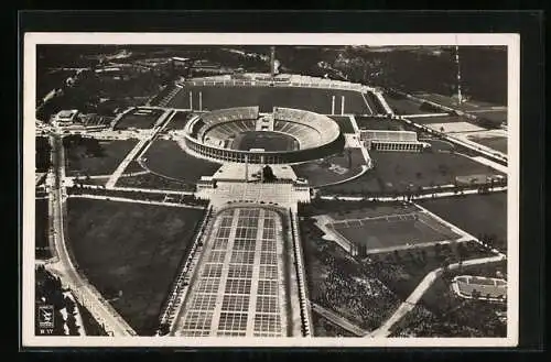 AK Berlin, Gesamtansicht des Reichssportfeldes, Olympia 1936