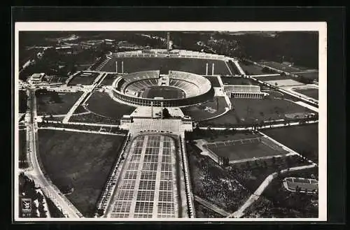 AK Berlin, Gesamtansicht des Reichssportfeldes, Olympia 1936