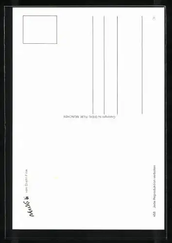 AK Herzlichen Geburtstagsgruss - Mecki pflückt Blumen