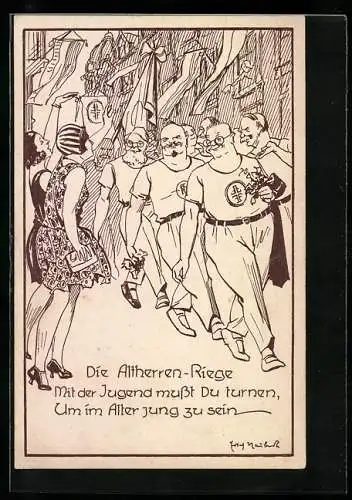 AK Chemnitz, 5. Landes-Turnerfest d. Sächsischen Turnerschaft am 6.-13. 07.1930, Frauen wincken den Turnern zu