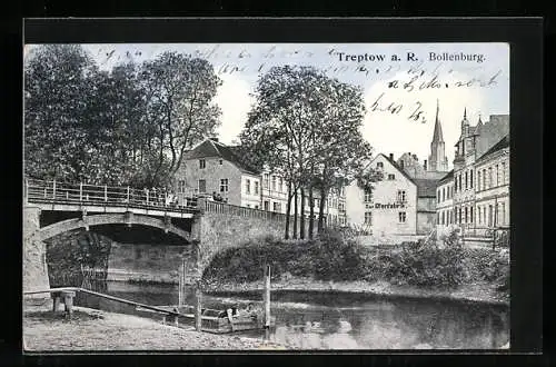 AK Treptow a. R., Bollenburg mit Ofenfabrik