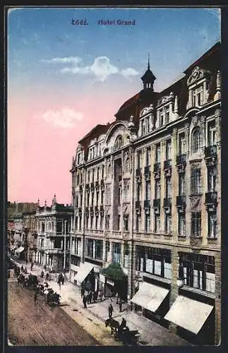 AK Litzmannstadt-Lodz, Hotel Grand