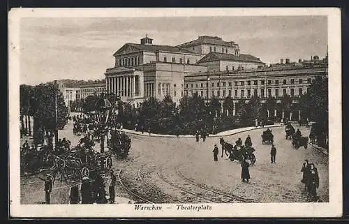 AK Warschau-Warszawa, Plac Teatralny, Theaterplatz