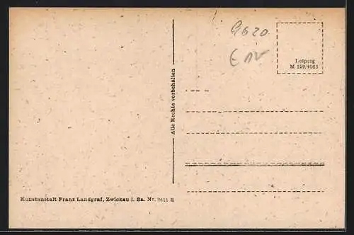 AK Werdau i. Sa., Markt mit Rathaus