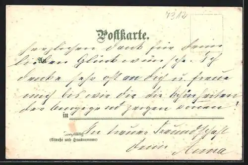Künstler-AK Neidlingen, Burg Reussenstein