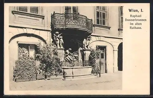 AK Wien, Raphael Donnerbrunnen im alten Rathaus